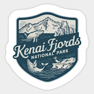 Kenai Fjords National Park Vintage Sticker